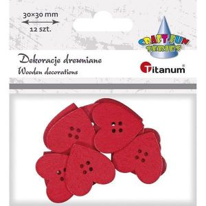 Guzik drewniany Titanum Serce